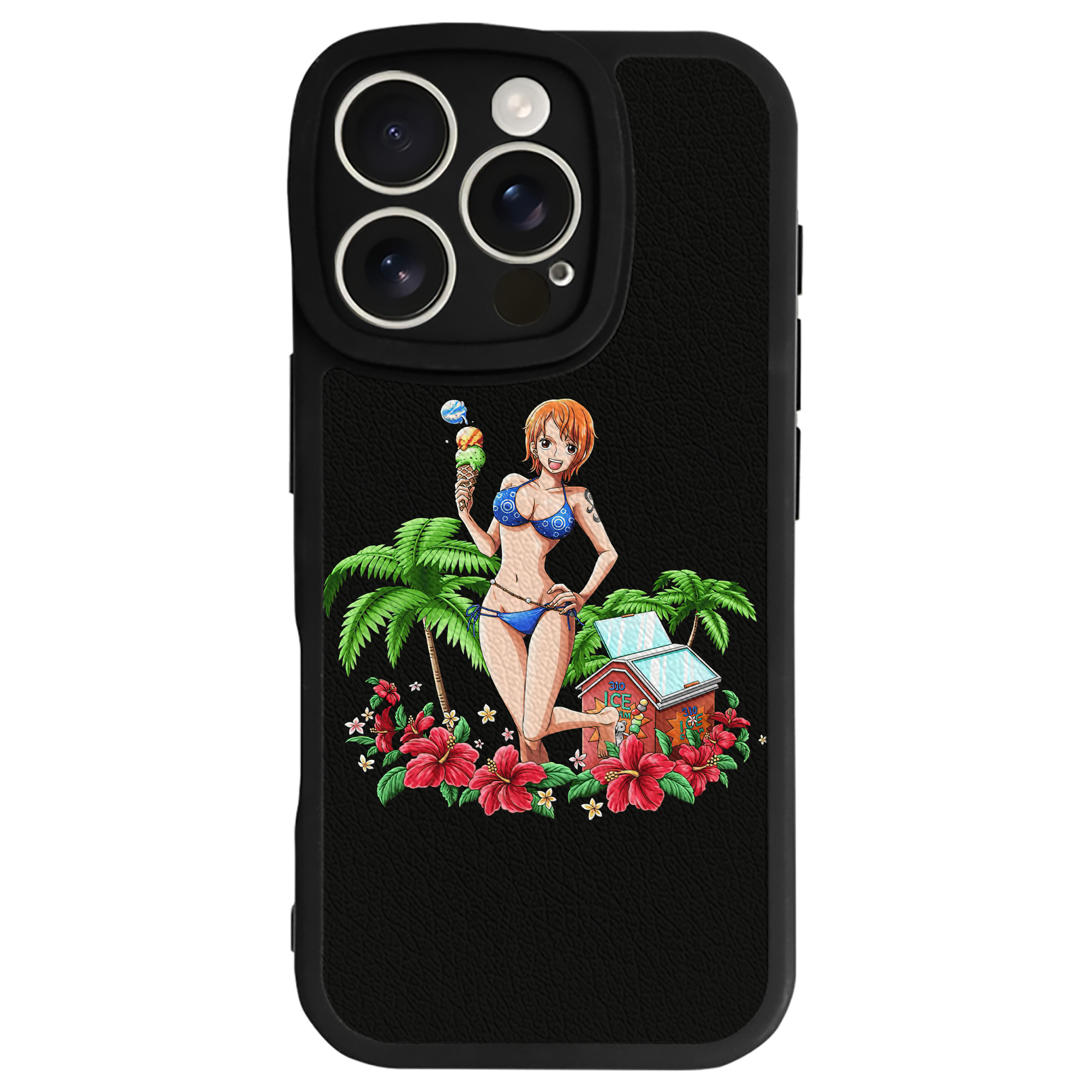 （画像用） ワンピース ナミ ONE PIECE Nami 【iPhone 16シリーズ対応】シリコンスマホケース（レザー調） 材質：シリコン